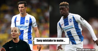 Mike Dean confused Yves Bissouma and Lewis Dunk in Brighton's 2-0 defeat at Bournemouth