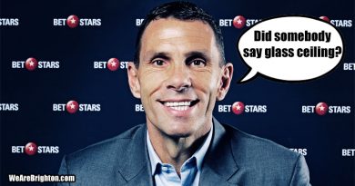 Brighton and Hove Albion manager Gus Poyet talking about the club reaching a glass ceiling