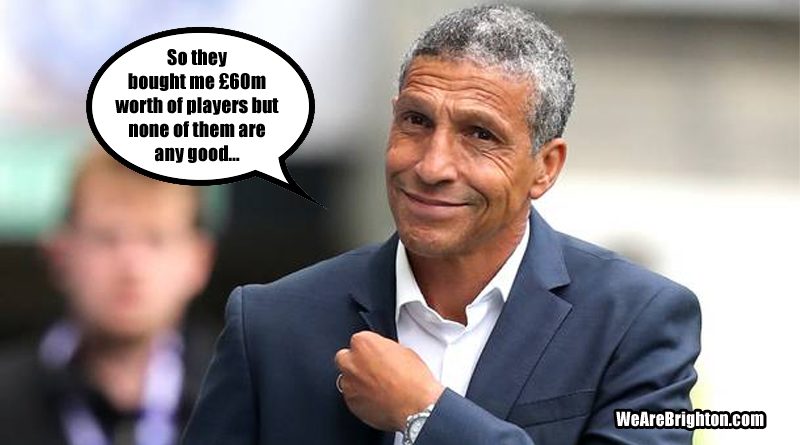 Chris Hughton didn't name one new signing in his starting XI for Brighton's 0-0 draw with Wolves