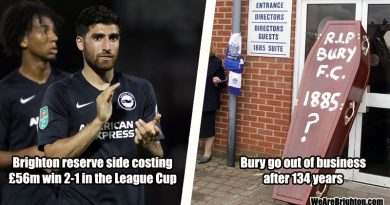 On the same day as Bury go out of existence, a Brighton reserves side costing £56m defeat Bristol Rovers 2-1 in the second round of the Carabao Cup