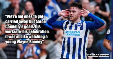 Aaron Connolly scored twice on his full Premier League debut for Brighton against Tottenham Hotspur