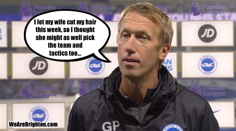 Graham Potter selected a bizarre team and tactics as Brighton suffered a 3-0 home defeat against Manchester United