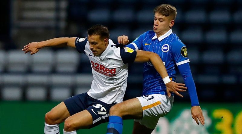 Max Sanders topped the player ratings for Brighton & Hove Albion's 0-2 League Cup win at Preston North End