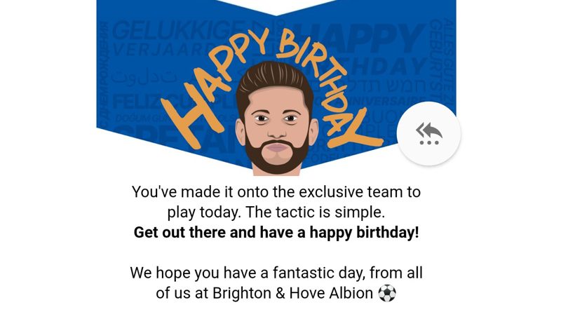 Brighton defeated Blackpool 2-1 in the FA Cup 24 hours after the Albion mistakenly emailed all 23,000 season ticket holders to wish them a happy birthday