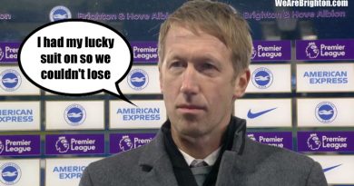 Graham Potter had his lucky suit on as Brighton came from 3-1 down to draw 3-3 with Wolves