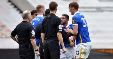 Neal Maupay achieved the lowest WAB Player Ratings score of the season after being sent off following the final whistle as Brighton lost 2-1 at Wolves