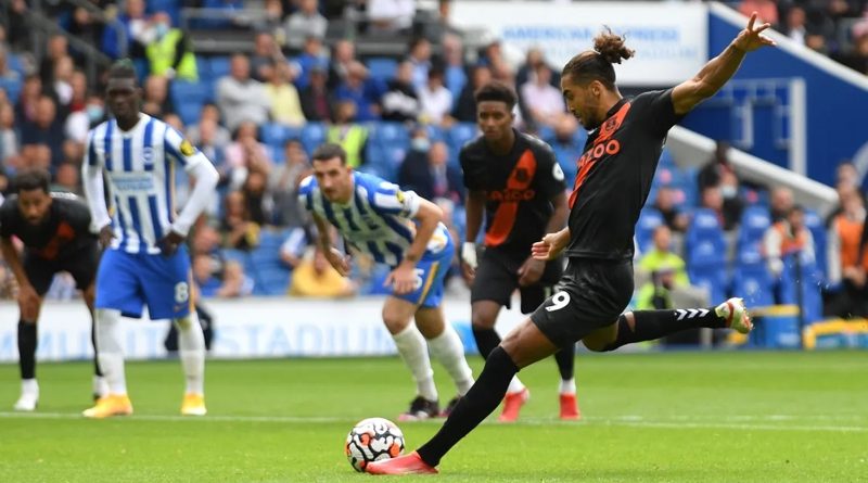 Everton beat Brighton 2-0 at the Amex with Dominic Calvert-Lewin scoring a penalty