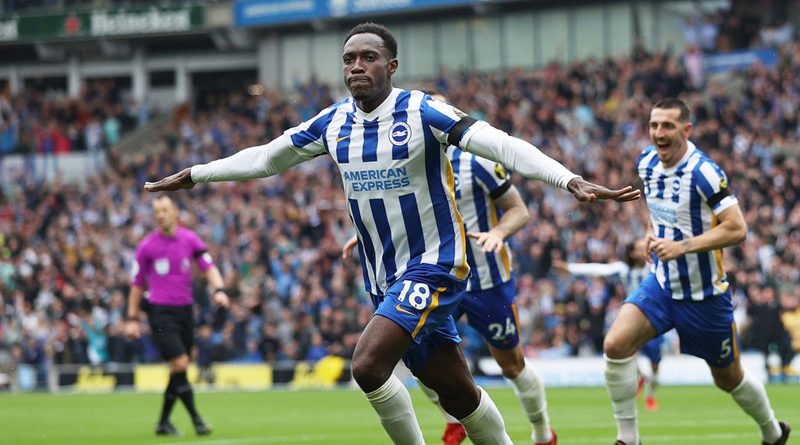 Danny Welbeck scored the second goal in Brighton 2-1 Leicester
