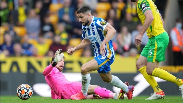 Neal Maupay felt he should have had a penalty as Brighton drew 0-0 at Norwich City
