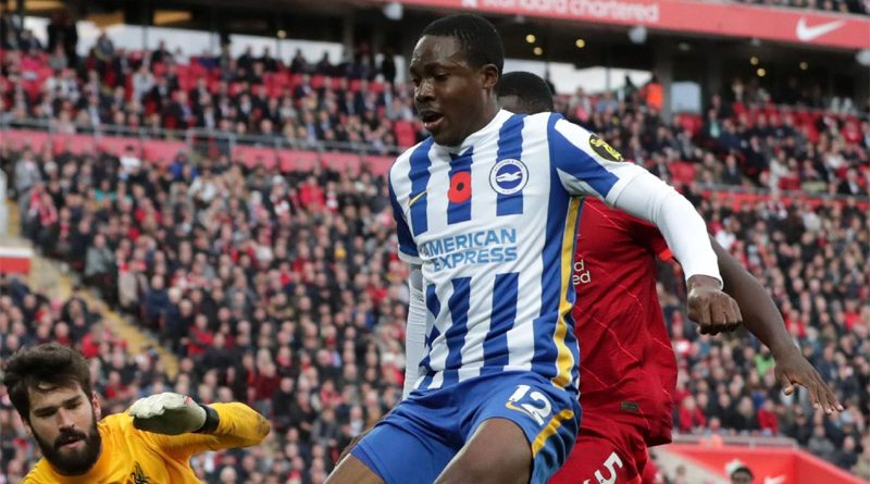 Enock Mwepu topped the player ratings as Brighton drew 2-2 with Liverpool at Anfield