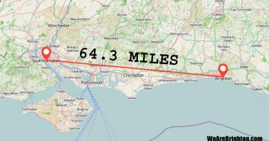 Brighton travel to Southampton for a South Coast Derby between two cities who are 64.3 miles apart