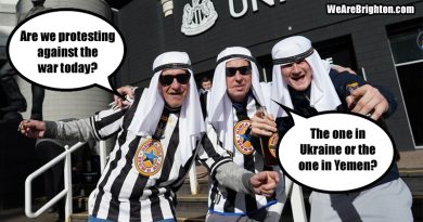 Newcastle fans will protest against the war in Ukraine before their game with Brighton but what about the war their owners are waging in Yemen?