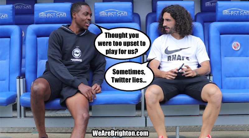 Despite being linked with Manchester City, Marc Cucurella played for Brighton in their 1-2 win at Reading