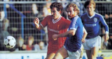 Tony Grealish in action as Brighton take on Liverpool in the 1984 FA Cup fourth round
