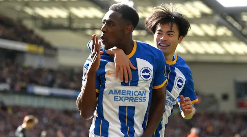Danny Welbeck was one of the best players in the player ratings for Brighton 3-3 Brentford
