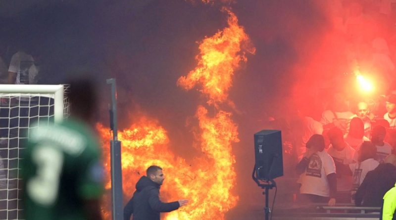 Brighton face Ajax in the Europa League a few weeks after Ajax fans set fire to their own stadium