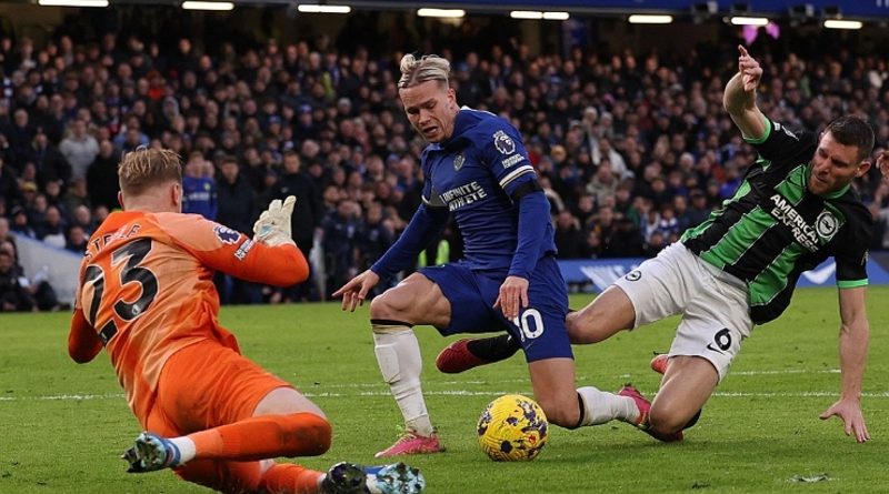James Milner concedes a penalty as Brighton lose 3-2 to Chelsea at Stamford Bridge