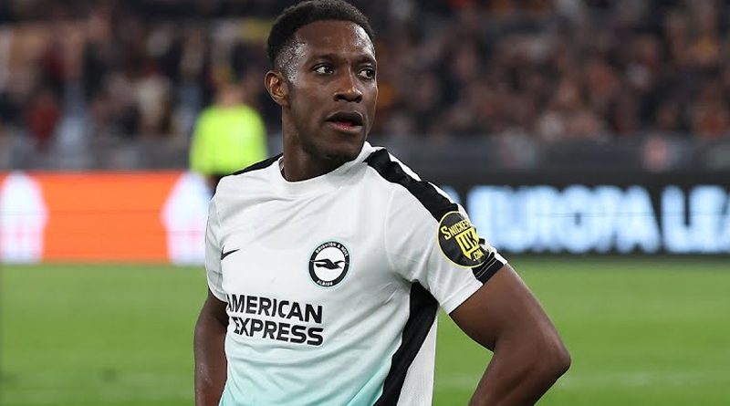 Danny Welbeck looks shell shocked after Brighton lost 4-0 to Roma in the Europa League