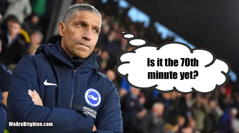Chris Hughton has received some criticism for his use of substitutions