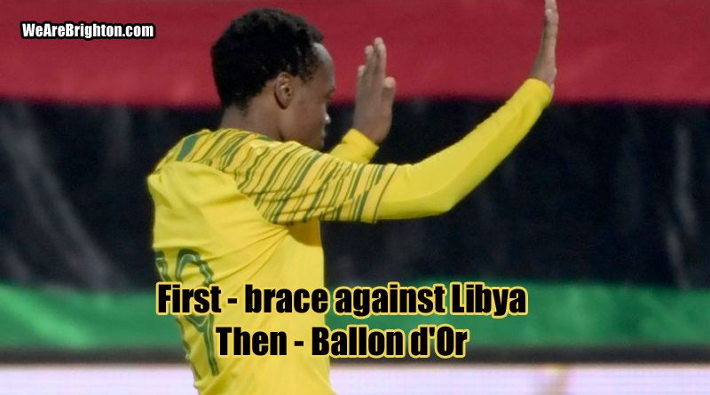 Percy Tau scored a brace as South Africa beat Libya 2-1 to qualify for the African Cup of Nations