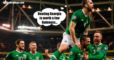 Shane Duffy celebrates Ireland beating Georgia 1-0 at the Aviva Stadium