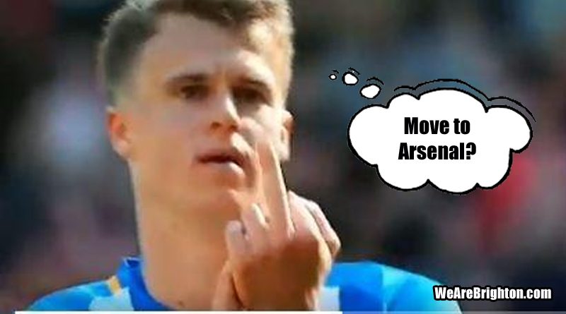 Brighton midfielder Solly March has been linked with a move to Arsenal