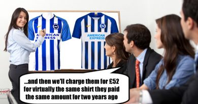 Brighton and Hove Albion's new home kit looks remarkably similar to the 2017-18 shirt
