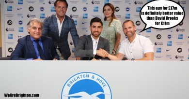 Brighton and Hove Albion Head of Recruitment Paul Winstanley with record signing Alireza Jahanbakhsh