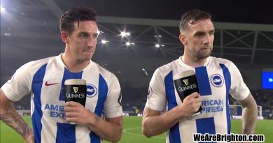 Brighton and Hove Albion central defenders Lewis Dunk and Shane Duffy