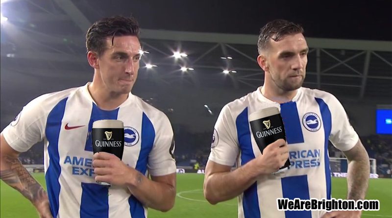 Brighton and Hove Albion central defenders Lewis Dunk and Shane Duffy