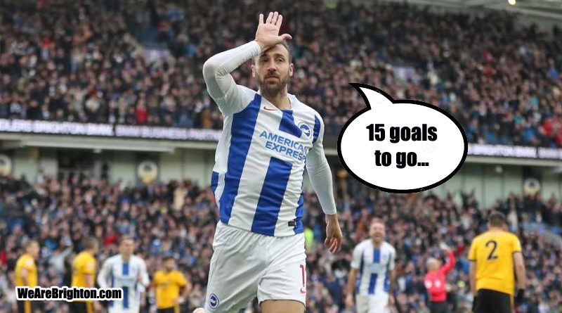 Glenn Murray needs 15 more goals to overhaul Tommy Cook and become Brighton's record scorer