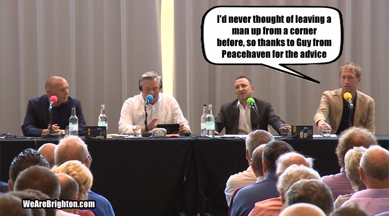 Brighton fans were able to give Graham Potter tactical advice at the 2019 Fans' Forum