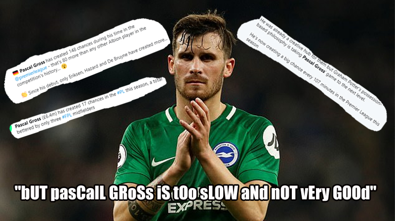 Pascal Gross has been Brighton's most creative player for the past three years