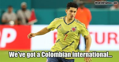 Brighton midfielder Steve Alzate made his senior debut for Colombia in their 1-0 win over Peru