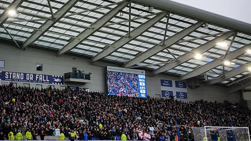 Brighton have announced plans to refund season ticket holders for the final five games of the Premier League season which will now take place behind closed doors