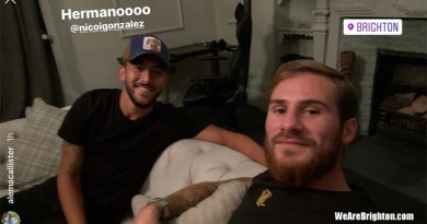 Brighton player Alexis Mac Allister posted a photo of him and Stuttgart striker Nicholas Gonzalez together to Instagram, suggesting that Gonzalez could be about to sign for the Albion
