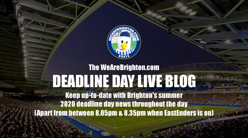 Keep up-to-date with all Brighton & Hove Albion's summer 2020 transfer deadline day news with our WeAreBrighton.com live blog