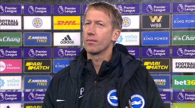 Graham Potter passed 50 games in charge of Brighton with the Albion's 3-0 defeat at Leicester City