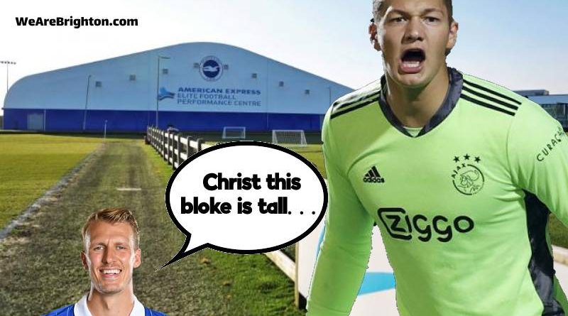 Brighton have signed Ajax goalkeeper Kjell Scherpen for £4.2 million and he is even taller than Dan Burn