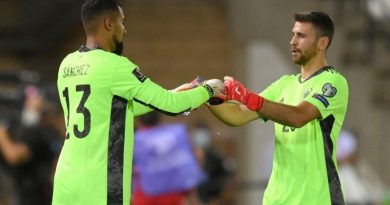 Brighton goalkeeper Robert Sanchez made his debut for Spain as a second half substitute in a 4-0 win over Georgia