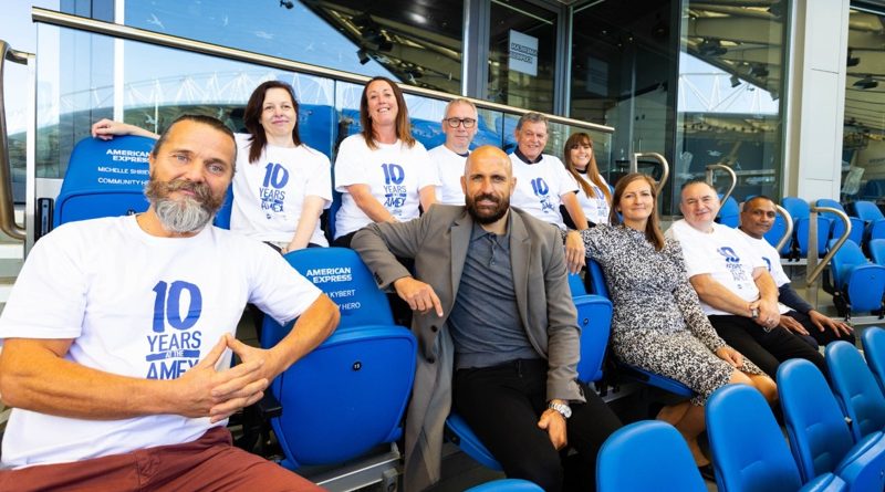 Amex have honoured 10 Sussex based community heroes with seats stitched with their names at the Amex Stadium, home of Brighton & Hove Albion