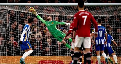 David De Gea makes an incredible save from Jakub Moder in Man United 2-0 Brighton when United were booed off at half time by the Old Trafford crowd