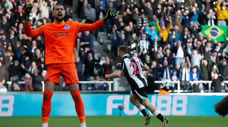 Robert Sanchez concedes as Brighton lost 2-1 away at Newcastle United