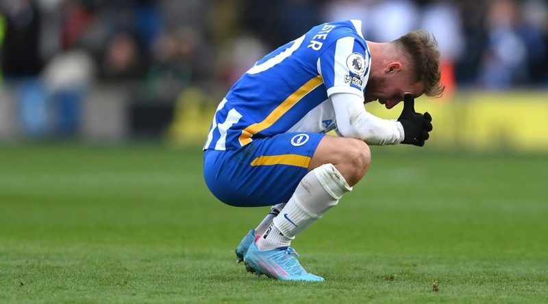 Alexis Mac Allister after Brighton failed to score again against Norwich City at the Amex