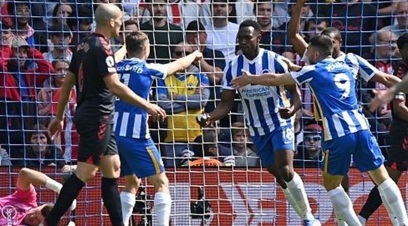 Danny Welbeck celebrates scoring the first Brighton goal at the Amex for 96 days in the 2-2 draw with Southampton