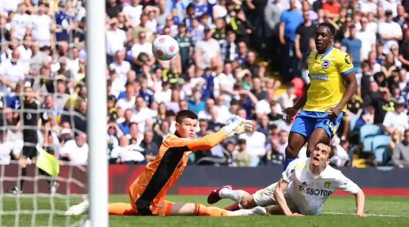 Danny Welbeck scores for Brighton against Leeds at Elland Road