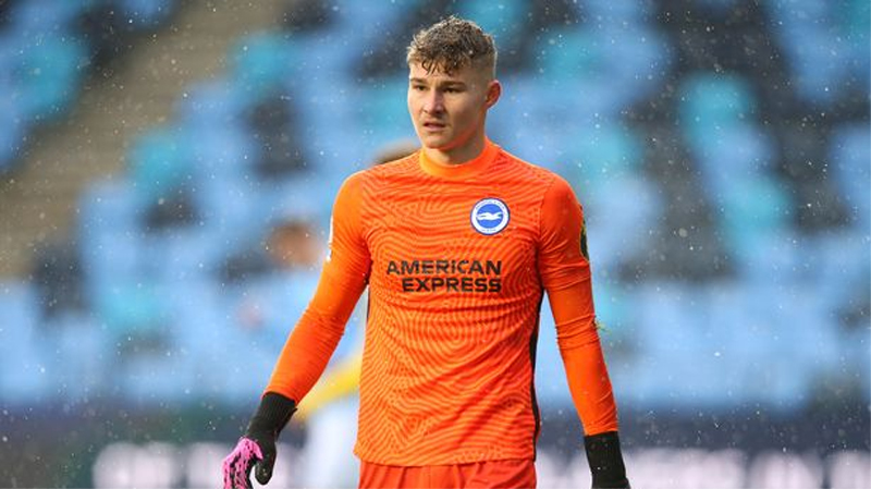 England Under 21 international goalkeeper Carl Rushworth is one the most highly rated players in the Brighton development squad