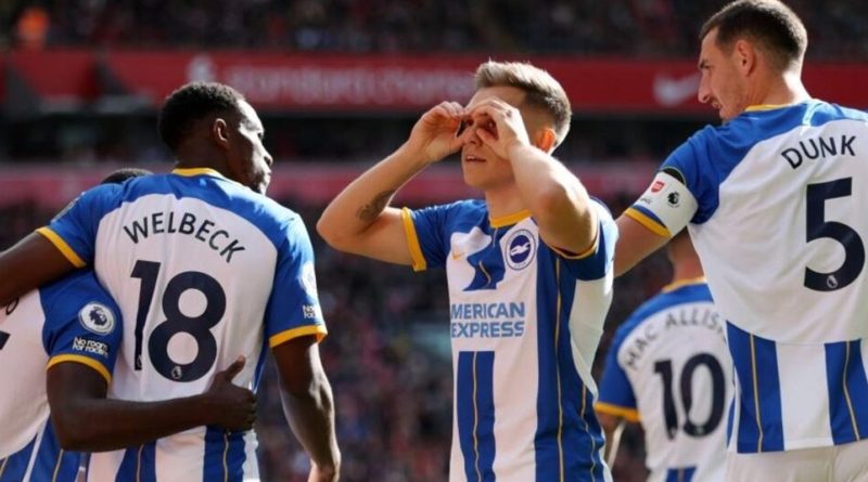 Leandro Trossard scored a hat-trick for Brighton away at Liverpool