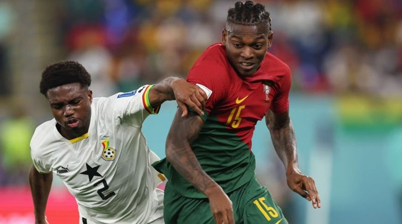 Tariq Lamptey made his World Cup debut for Ghana against Portugal