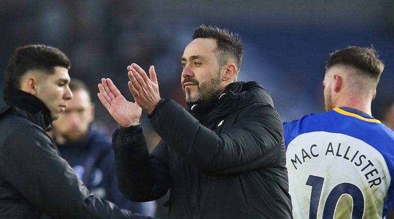 Roberto De Zerbi is aiming to lead Brighton to their first ever top six finish